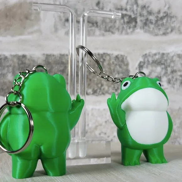 Middle Finger Frog Keychain | Gag Gift | Unique Gift | 3D Printed - Picture 6 of 12